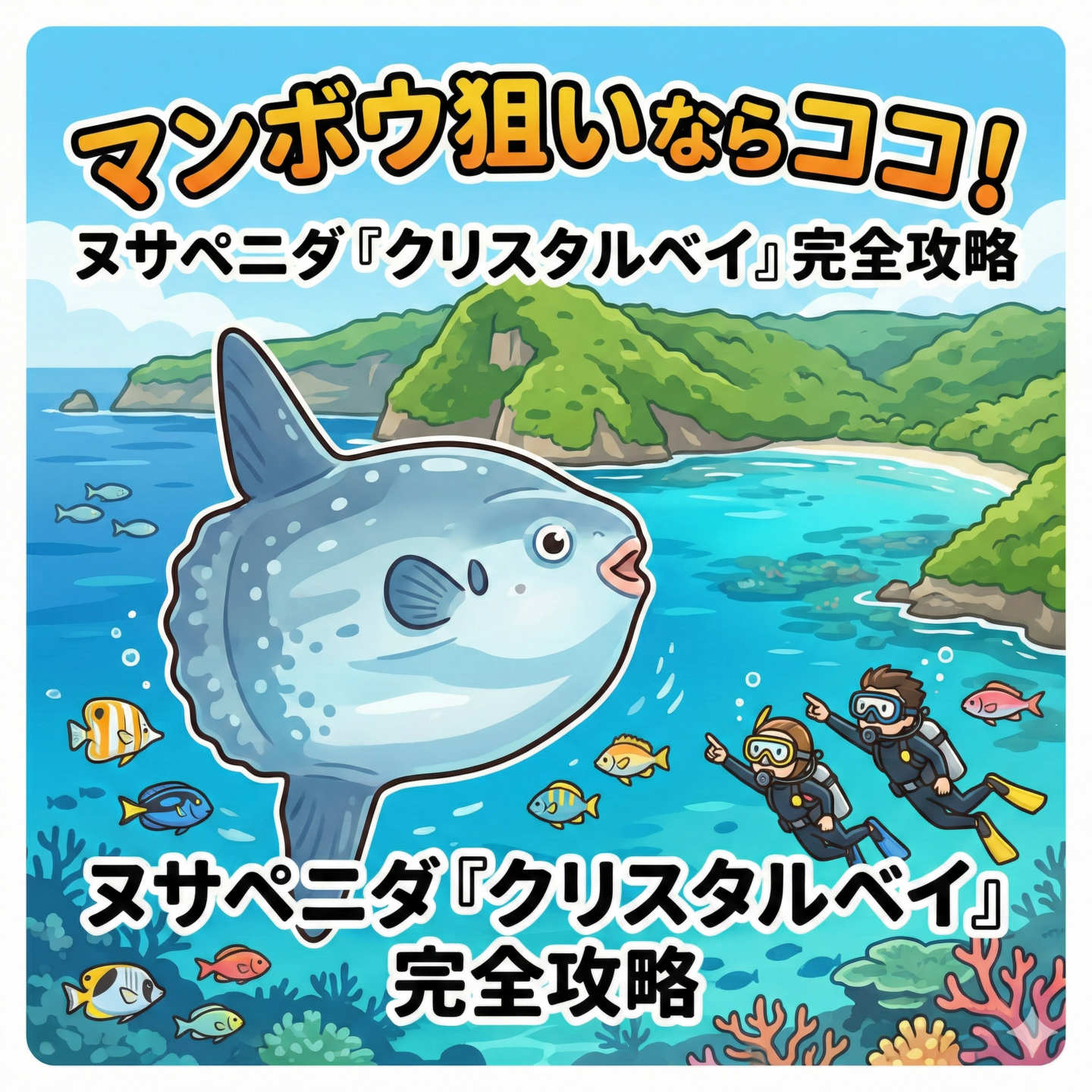 マンボウ狙いならここ！ヌサペニダ・クリスタベイ完全攻略